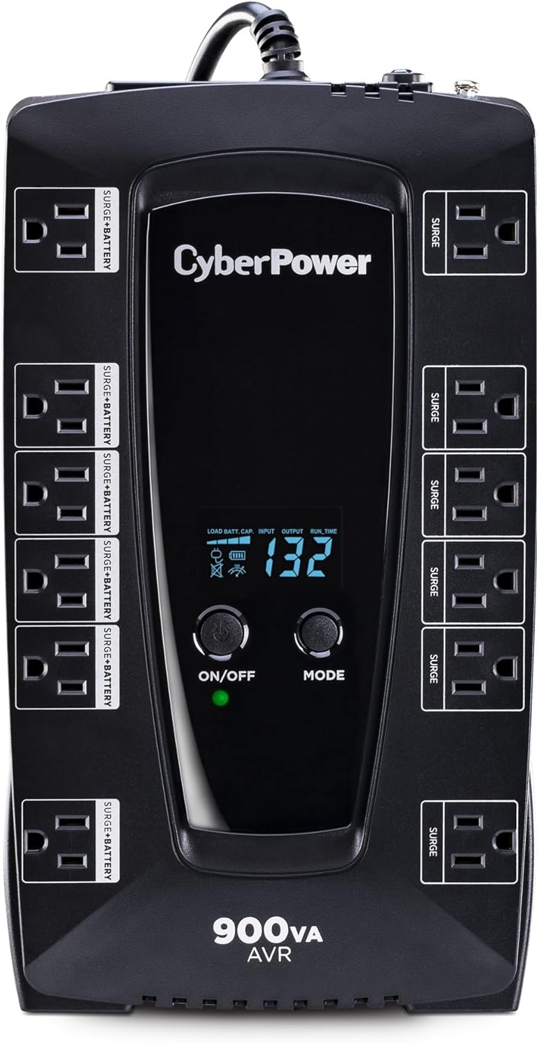 CyberPower AVRG900LCD Intelligent LCD UPS Battery Backup