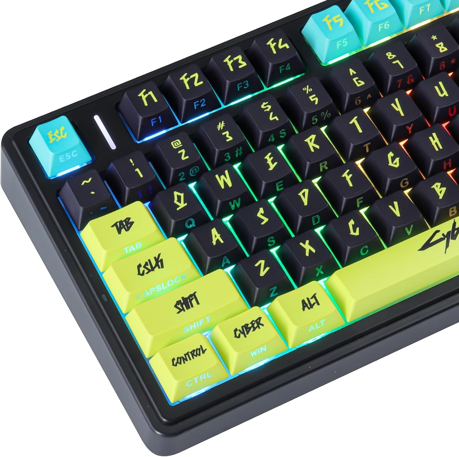 JOMKIZ Cyberpunk Edgerunners PBT Double Shot Side-Printed Keycaps Review